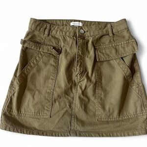 Topshop Olive Green Mini Skirt Women's Size‎ 8 Utility Pockets